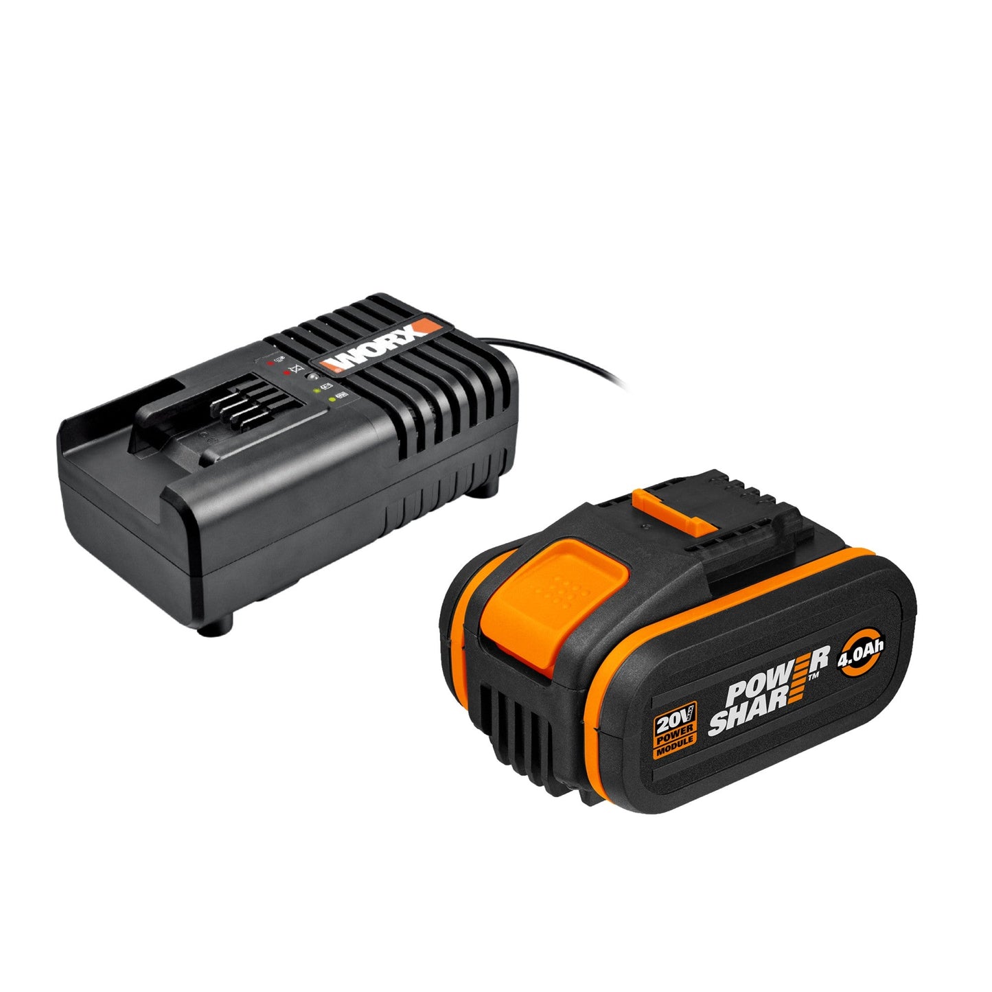 Worx WA3604 - Batería 20V 4Ah POWERSHARE + Cargador WA3860 - Ferrotecnia