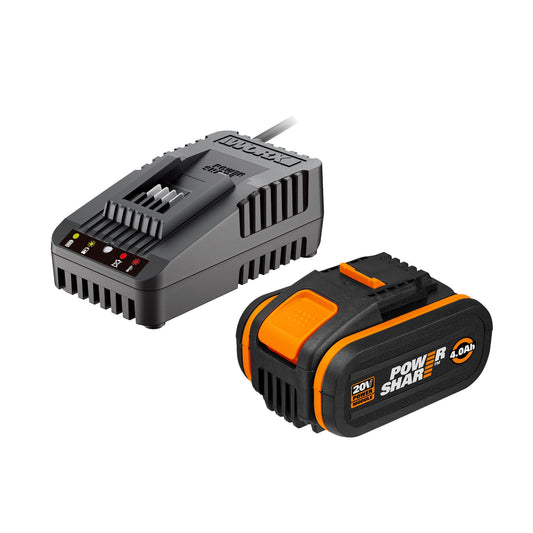 Worx WA3604 - Batería 20V 4Ah POWERSHARE + Cargador WA3860 - Ferrotecnia