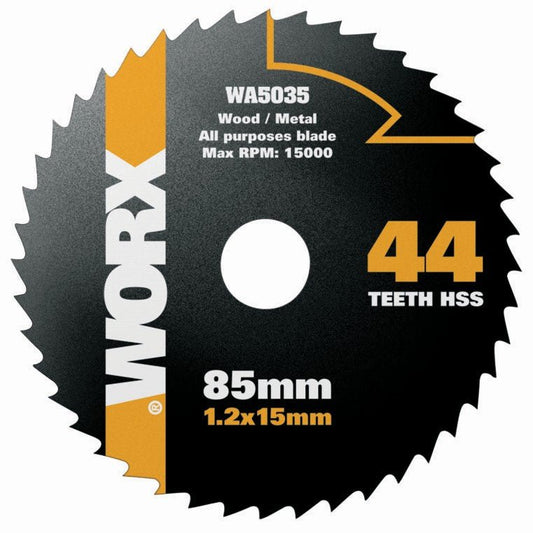 Worx WA5035 - Disco multiusos HSS Worxsaw 85mm 44T - Ferrotecnia
