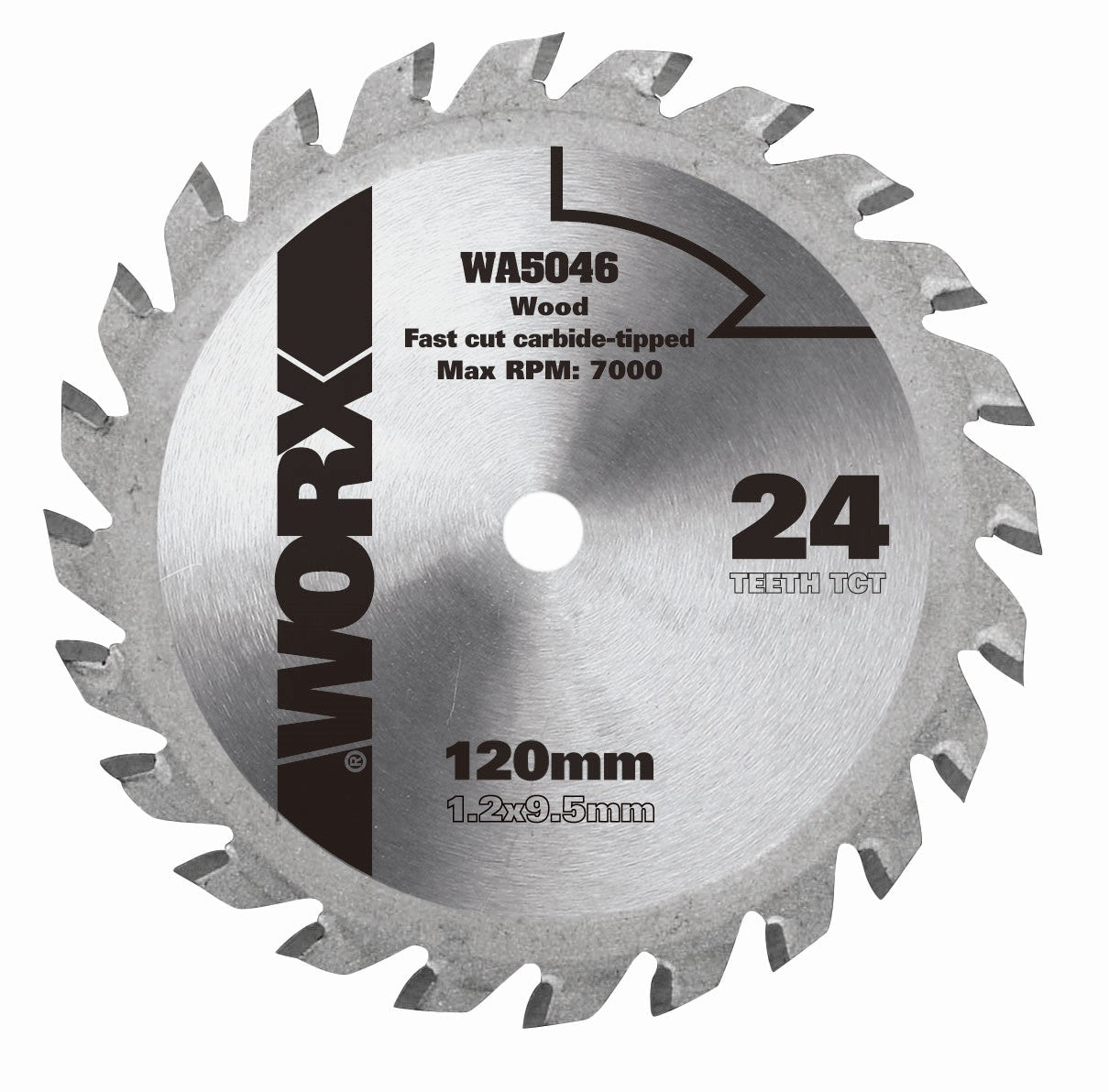 Worx WA5046 - Disco de corte madera Ø120mm 24T WX427 - Ferrotecnia