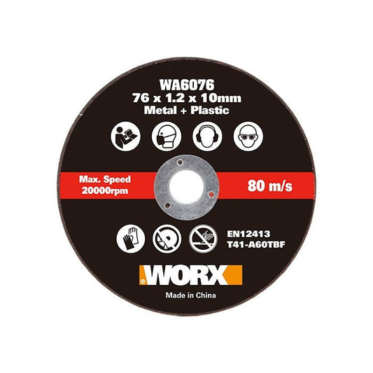 Worx WA6076.3 - 3 Discos de corte metal 76mm WX801/WX801.9 - Ferrotecnia