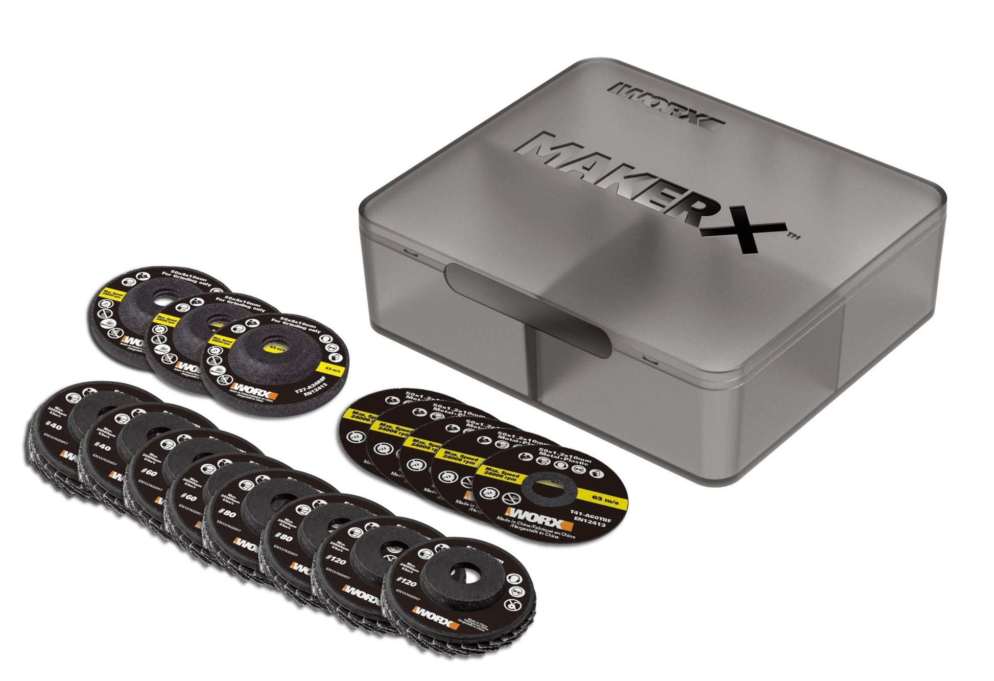 Worx WA7213 - Kit de 16 accesorios para mini amoladora angular - Ferrotecnia