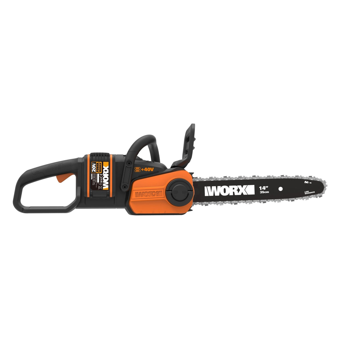 Worx WG384E - Motosierra 35cm BL 40V (2*20V) (2bat 2,0Ah) - Ferrotecnia