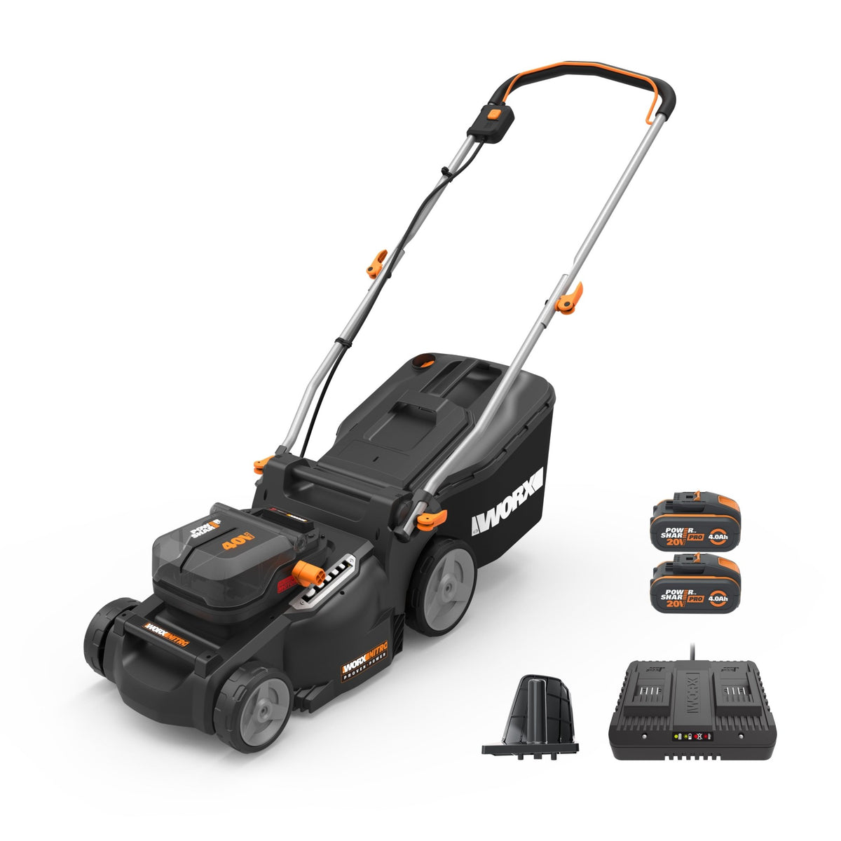 Worx WG737E - Cortacésped 37 cm BL NITRO 40V (2*20V) (2bat 2,0Ah)
