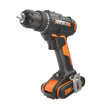 Worx WX100 - Taladro atornillador 20V y 30 N.m. con 1 batería de 2,0Ah y cargador - Ferrotecnia