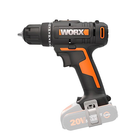 Worx WX100.9 - Taladro atornillador 20V (Sin batería) - Ferrotecnia