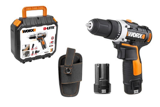 Worx WX128.3 - Taladro Atornillador 12V 2.0Ah (2 bat) - Ferrotecnia