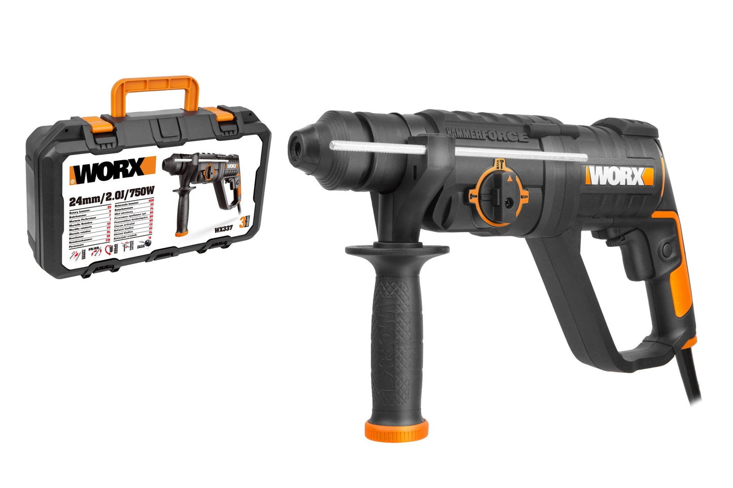 Worx WX337 - Martillo horizontal 3 Funciones 750W 2,0J - Ferrotecnia