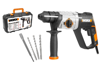 Worx WX339.3 - Martillo horizontal 3 Funciones 800W 2,5J - Ferrotecnia