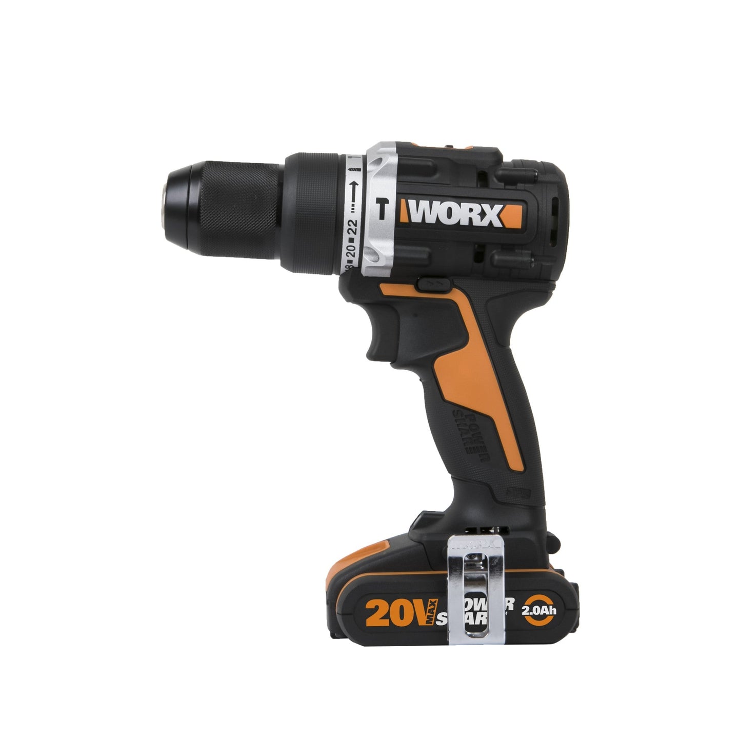 Worx WX352 - Taladro Percutor Brushless 20V 2.0Ah 2 Bat - Ferrotecnia