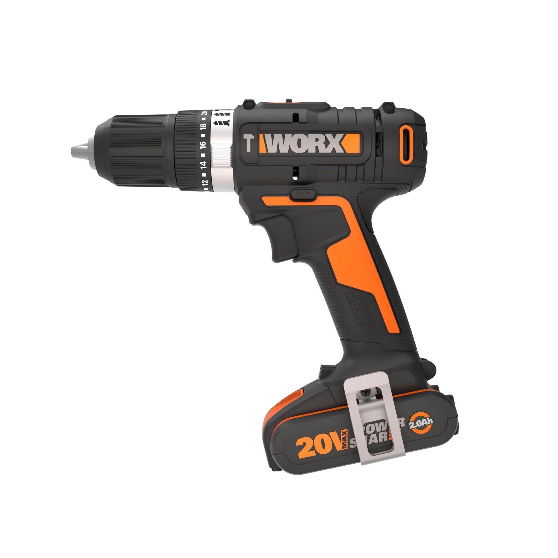 Worx WX370 - Taladro Percutor 20V (2bat 2.0Ah) - Ferrotecnia