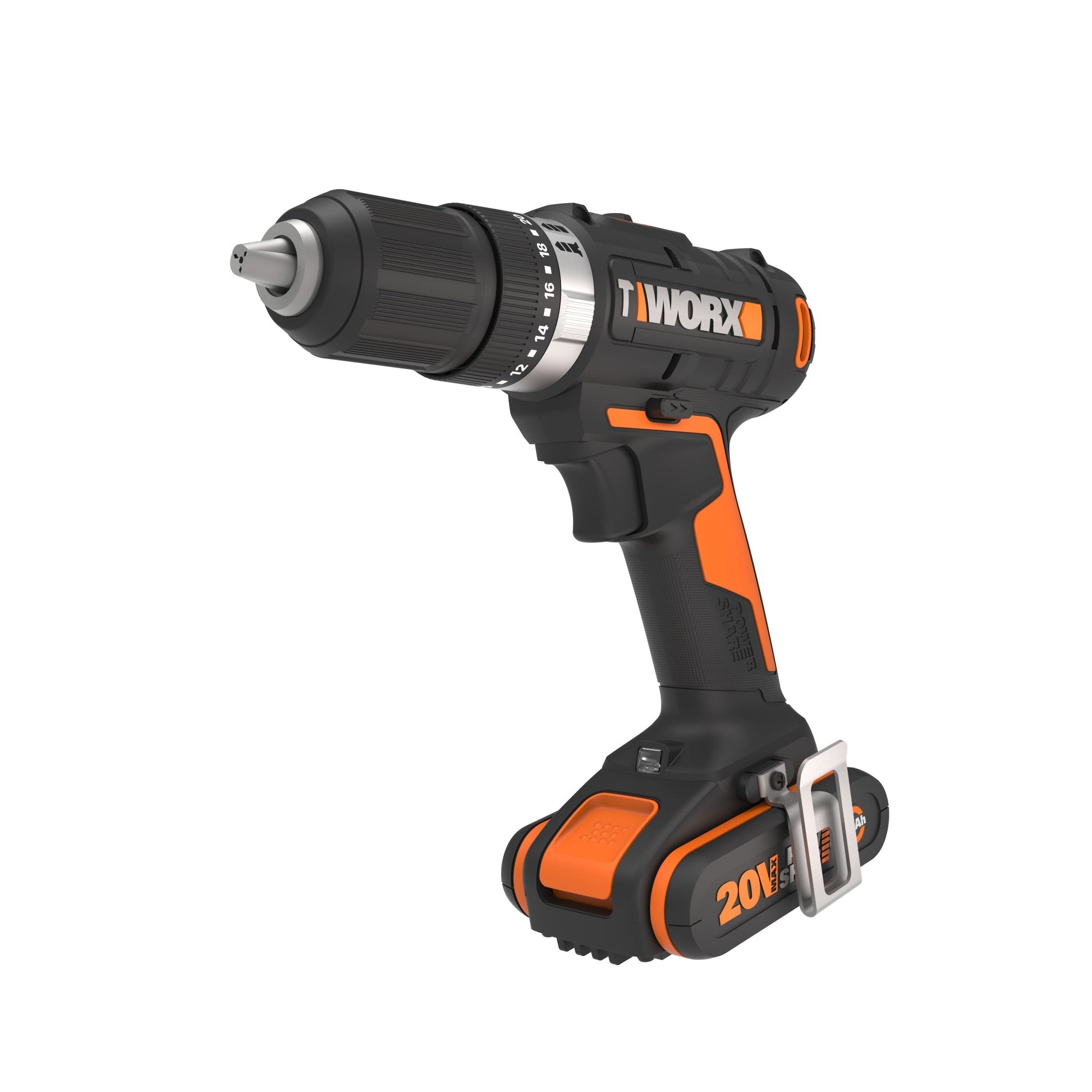 Worx WX370 - Taladro Percutor 20V (2bat 2.0Ah) - Ferrotecnia
