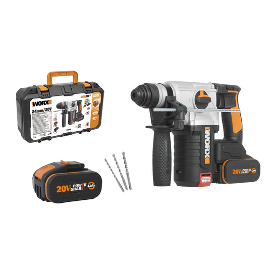 Worx WX380 - Hammer 4F Brushless 2.2J 20V 2 bat (4Ah + 4Ah)