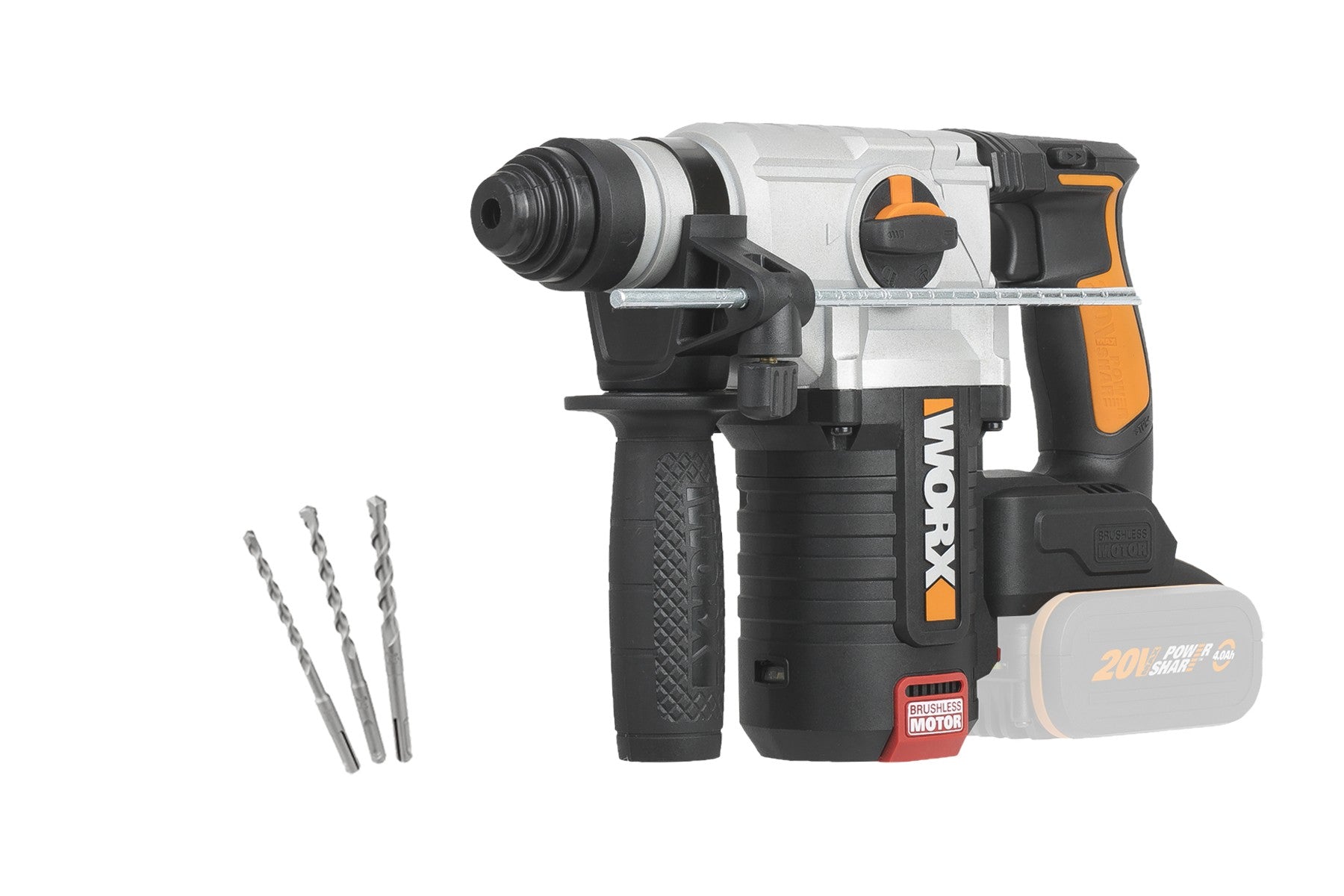 Worx WX380.9 - Martillo 4 F Brushless 2,2J 20V S/bat - Ferrotecnia