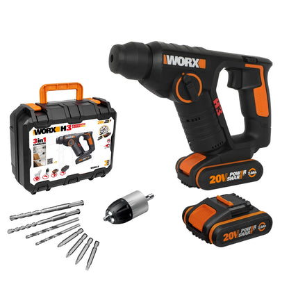 Worx WX394.6 - H3 Marti/Taladro/Atorn 20V 2Ah 2Bat - Ferrotecnia