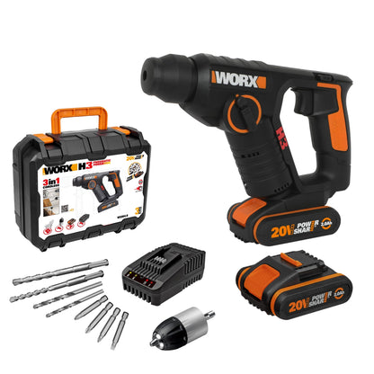 Worx WX394.6 - H3 Marti/Taladro/Atorn 20V 2Ah 2Bat - Ferrotecnia