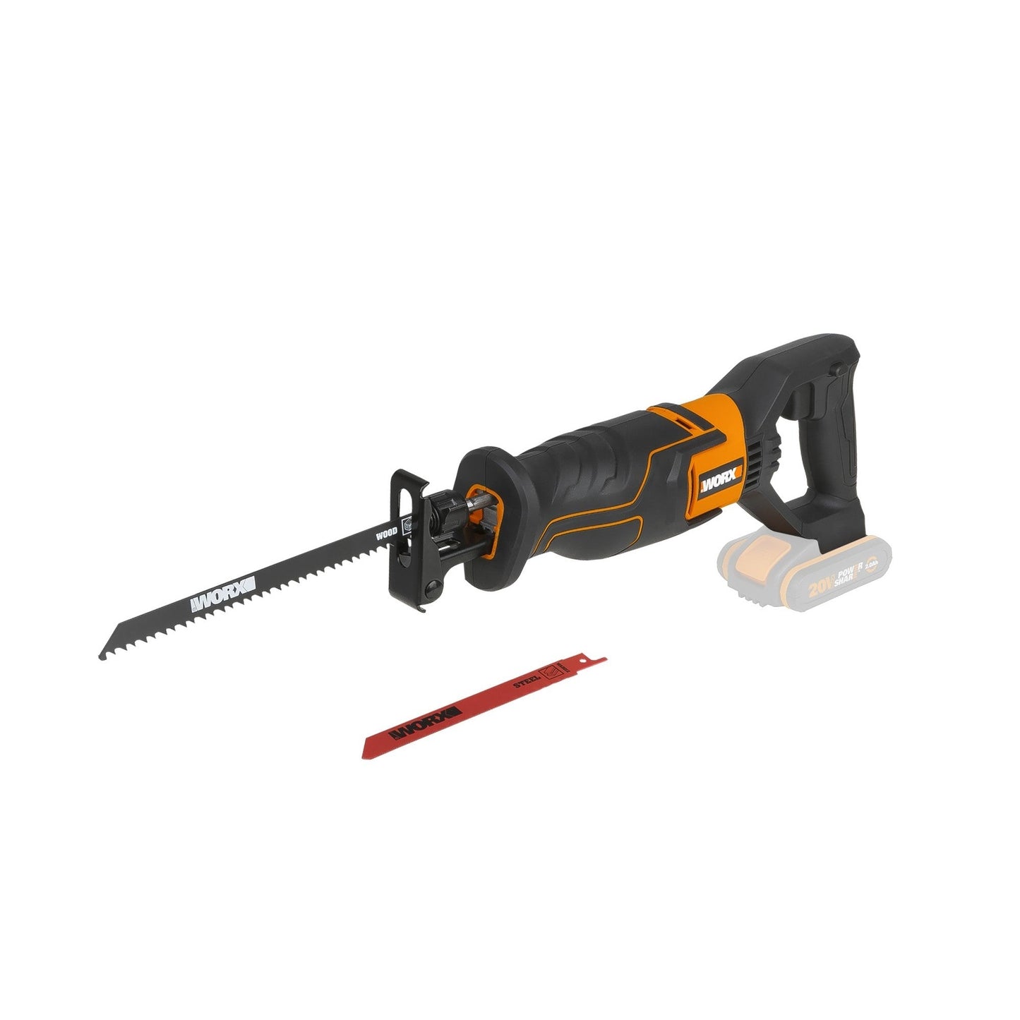 Worx WX500.9 - 20V Reciprocating Saw (Battery-Free)