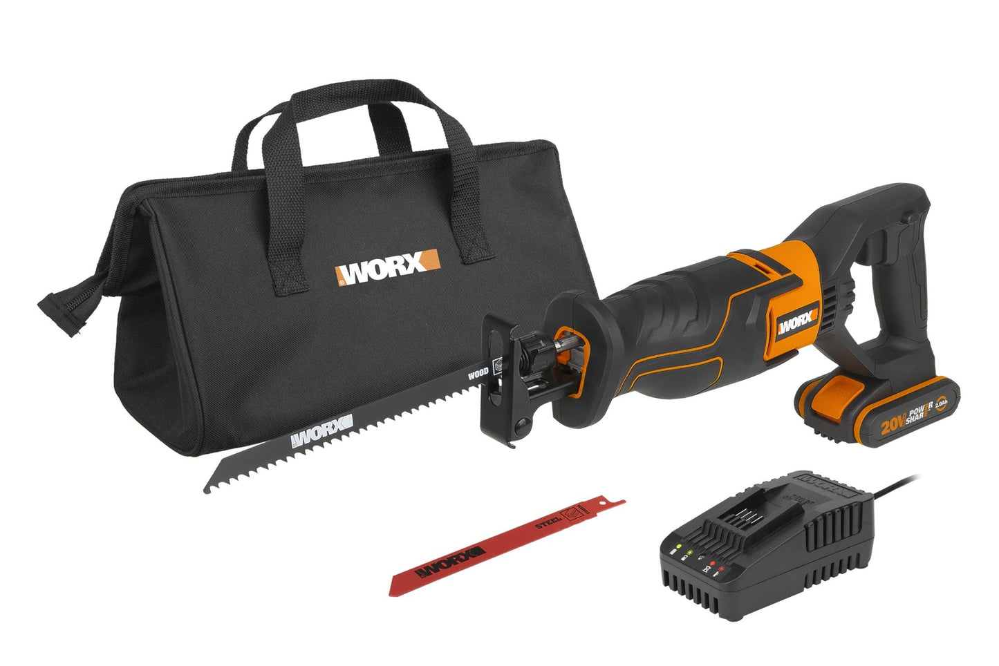 Worx WX500 - Sierra de sable 20V 2.0Ah (1 bat) - Ferrotecnia