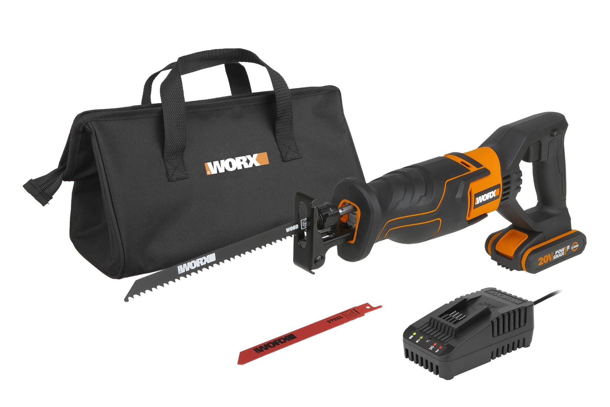 Worx WX500 - Sierra de sable 20V 2.0Ah (1 bat) - Ferrotecnia
