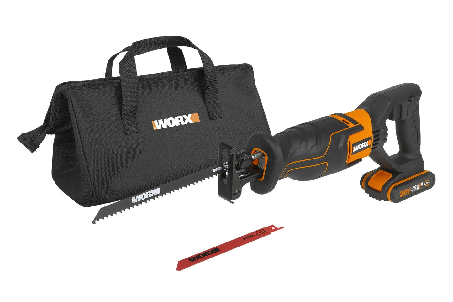Worx WX500 - Sierra de sable 20V 2.0Ah (1 bat) - Ferrotecnia