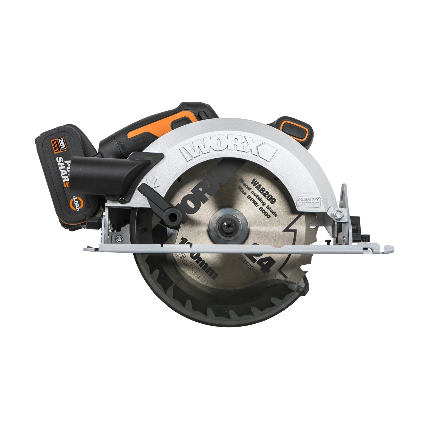 Worx WX520 - Sierra circular 185mm BL 20V (1bat 4.0Ah) - Ferrotecnia