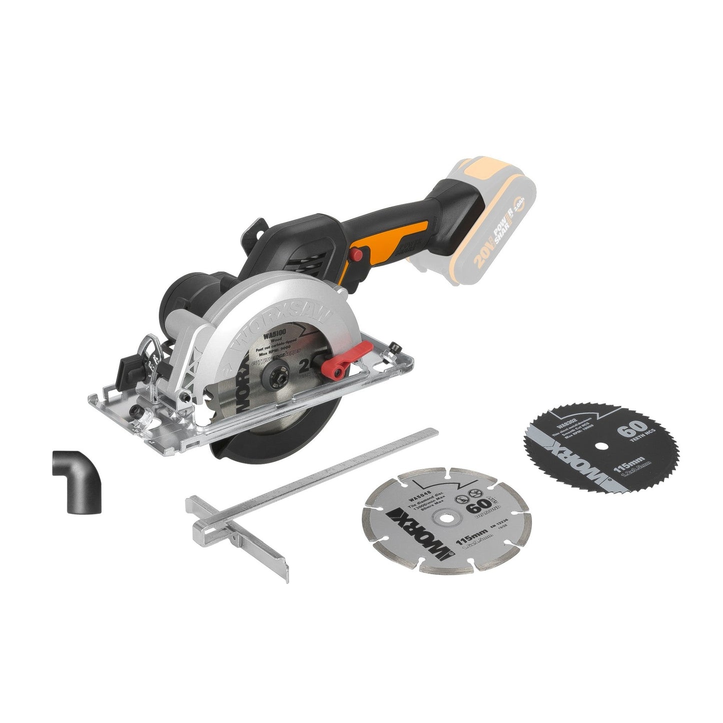 Worx WX531.9 - Scie circulaire sans balais Worxsaw 46 mm 20 V (sans batterie)