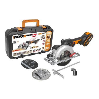 Worx WX531 - Worxsaw Brushless Circular Saw 46mm 20V 2.0Ah (1 batt)