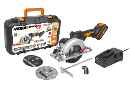 Worx WX531 - Sierra circular Brushless Worxsaw 46mm 20V 2.0Ah (1 bat) - Ferrotecnia