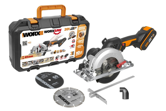 Worx WX531 - Sierra circular Brushless Worxsaw 46mm 20V 2.0Ah (1 bat) - Ferrotecnia