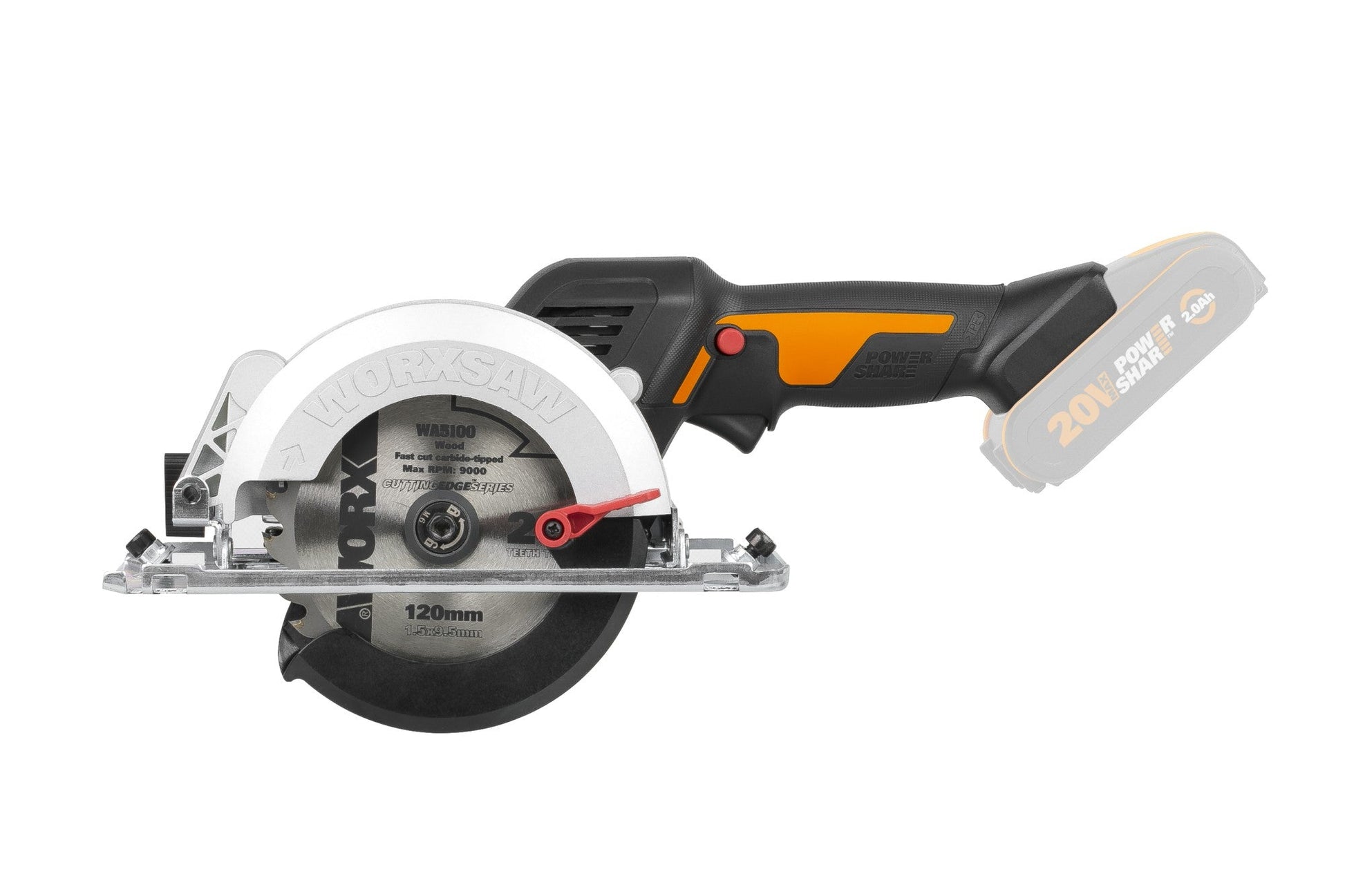 Worx WX531.9 - Sierra circular Brushless Worxsaw 46mm 20V (Sin batería) - Ferrotecnia