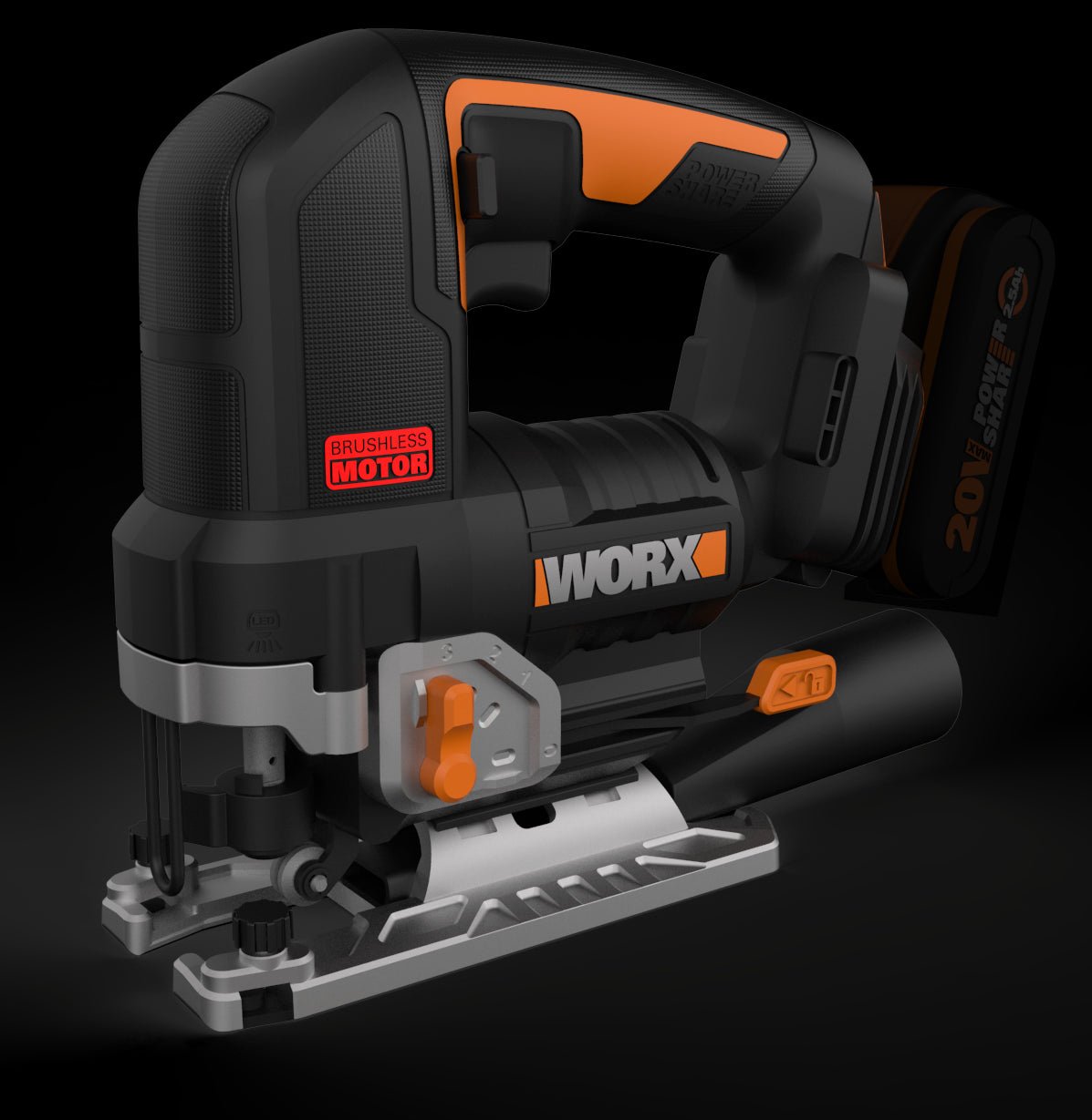 Worx WX542.9 - Sierra de calar BL 20V (Sin batería) - Ferrotecnia
