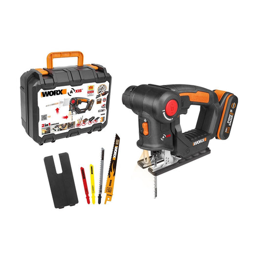 Worx WX550 - 2in1 saw, saber/pendular jigsaw 20V 2.0Ah (1bat)