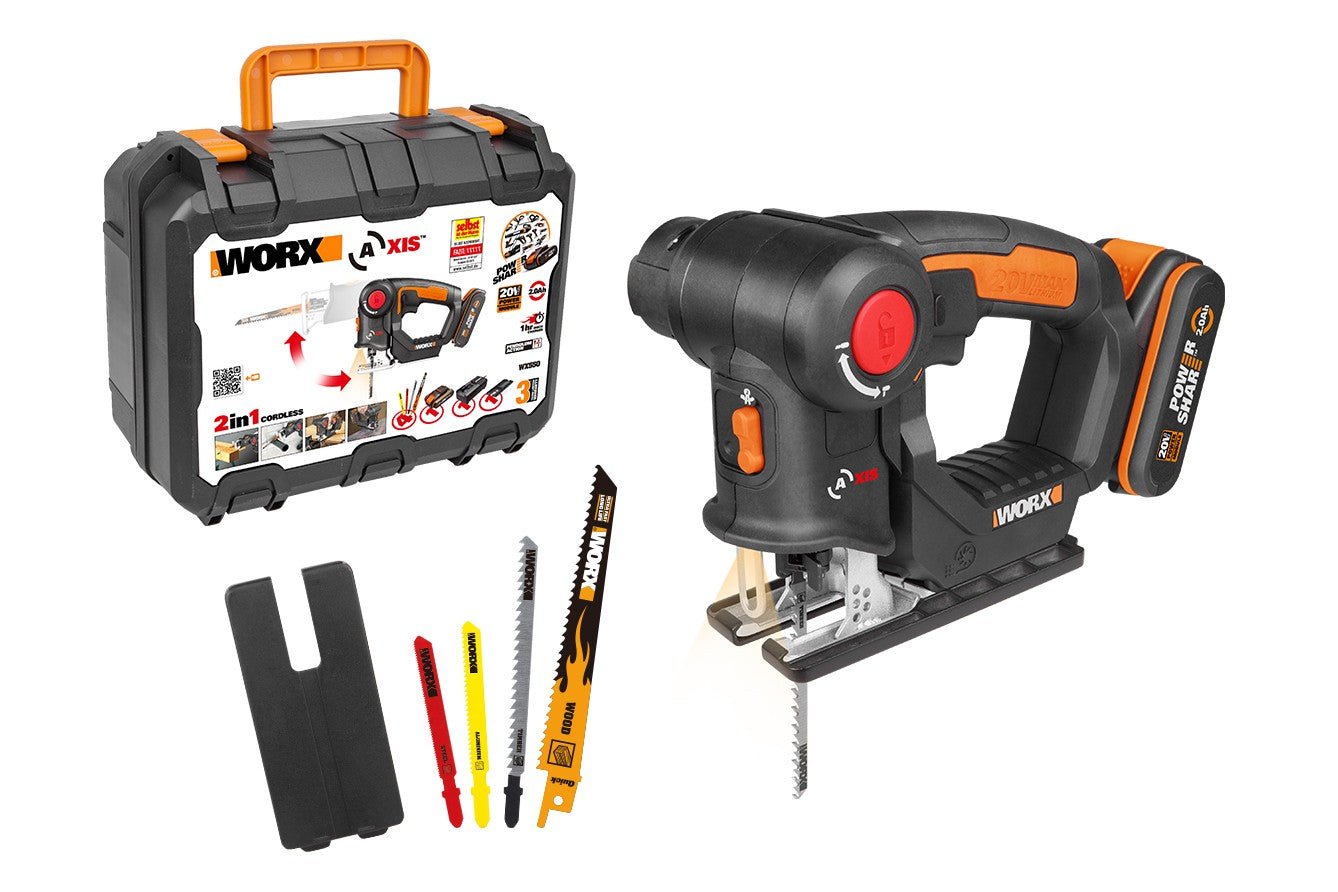 Worx WX550 - Sierra 2en1, sable/calar pendular 20V 2.0Ah (1bat) - Ferrotecnia