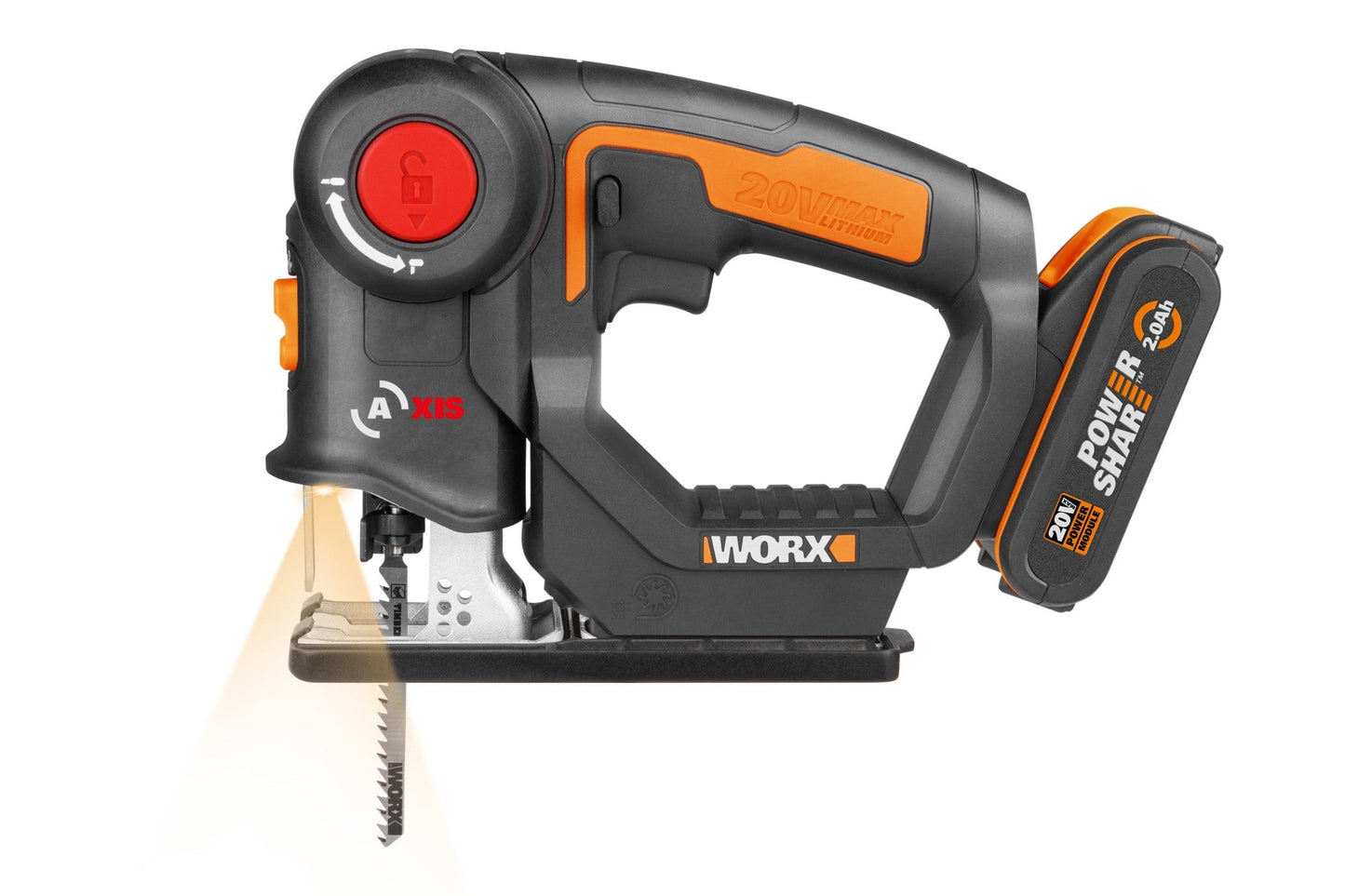 Worx WX550 - Sierra 2en1, sable/calar pendular 20V 2.0Ah (1bat) - Ferrotecnia
