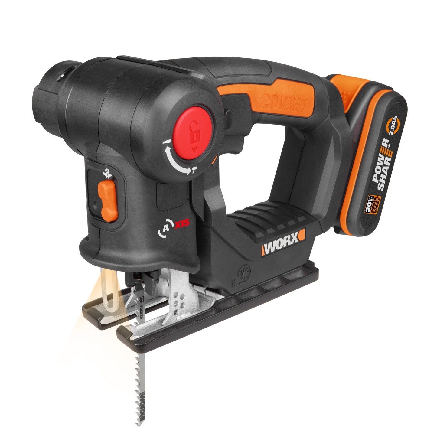Worx WX550 - Sierra 2en1, sable/calar pendular 20V 2.0Ah (1bat) - Ferrotecnia