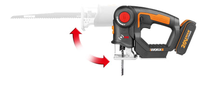 Worx WX550 - Sierra 2en1, sable/calar pendular 20V 2.0Ah (1bat) - Ferrotecnia