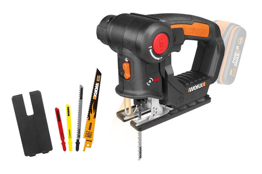 Worx WX550.9 - Sierra 2en1, sable/calar pendular 20V (Sin batería) - Ferrotecnia