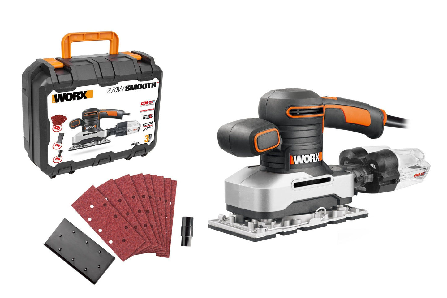 Worx WX642.1 - Lijadora orbital 270W - Ferrotecnia