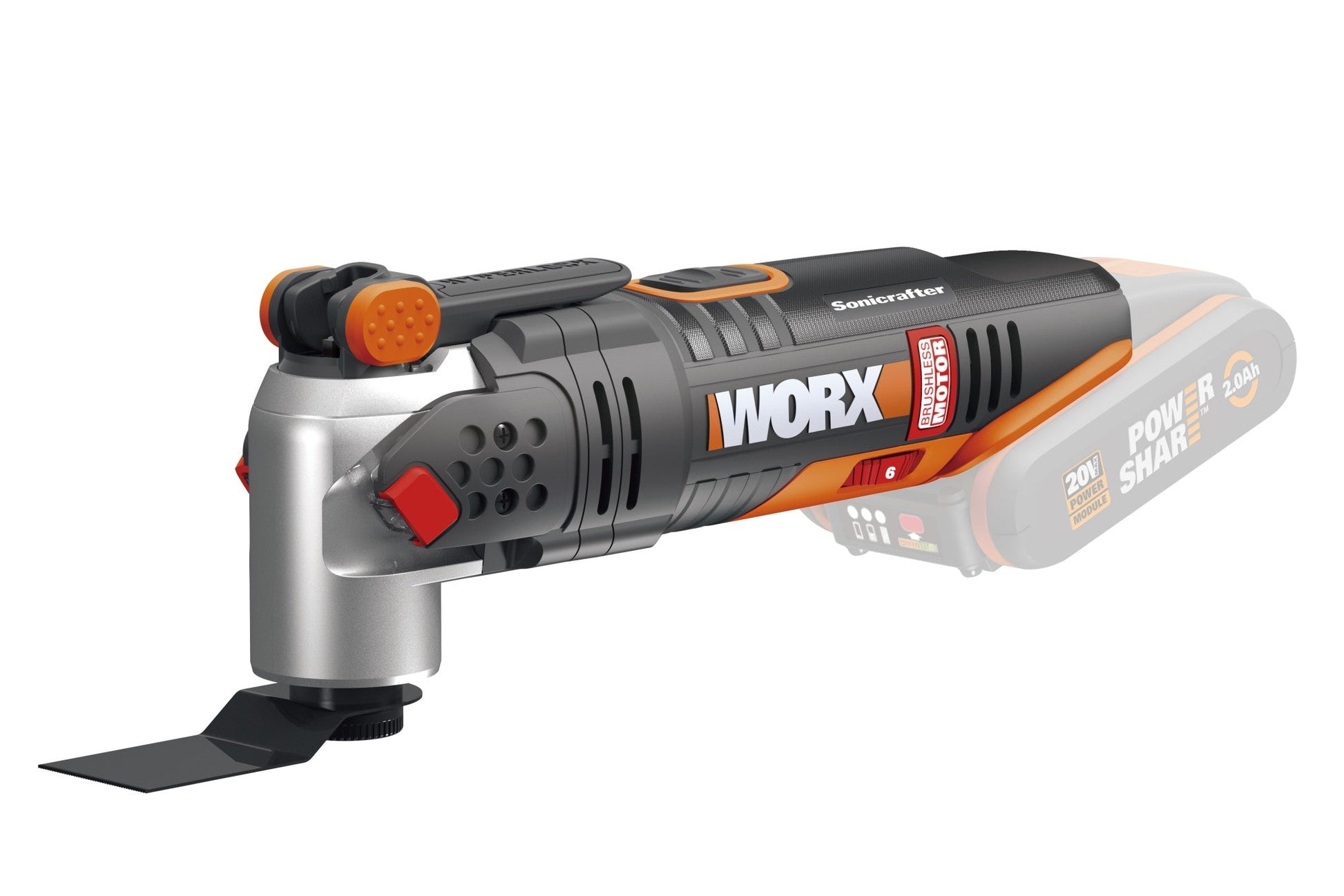 Worx WX693.9 - Multiherramienta Sonicrafter® Brushless 20V (Sin batería) - Ferrotecnia