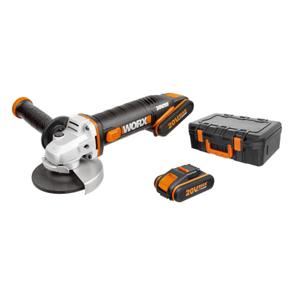 Worx WX800 - 115mm 20V 2.0Ah Grinder (2 batteries)