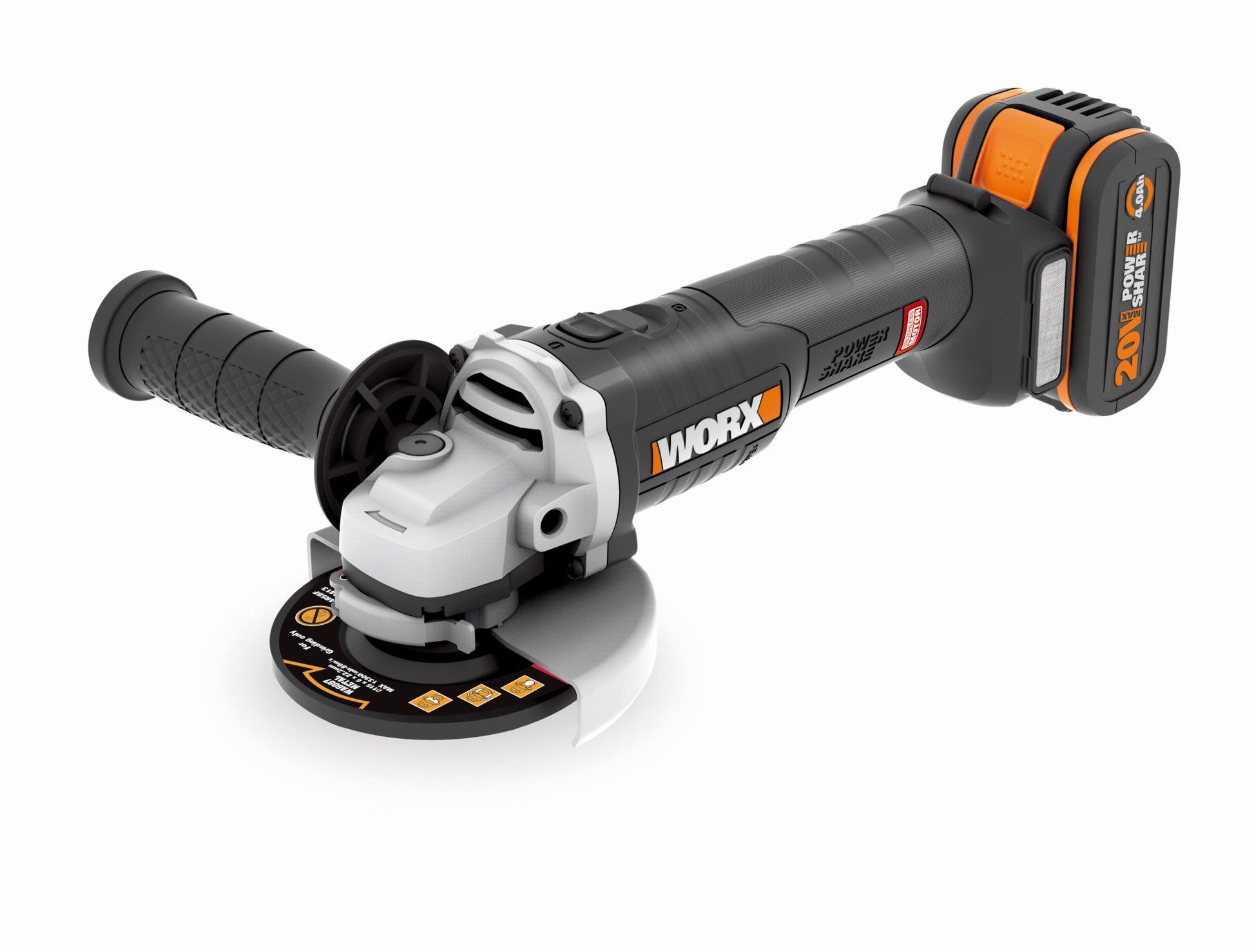 Worx WX813 - Amoladora Brushless 115mm 20V 2Ah 2 bat - Ferrotecnia