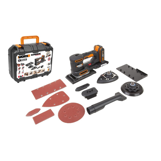 Worx WX820 - 5 in 1 Multisander 20V 2.0Ah (1 bat)