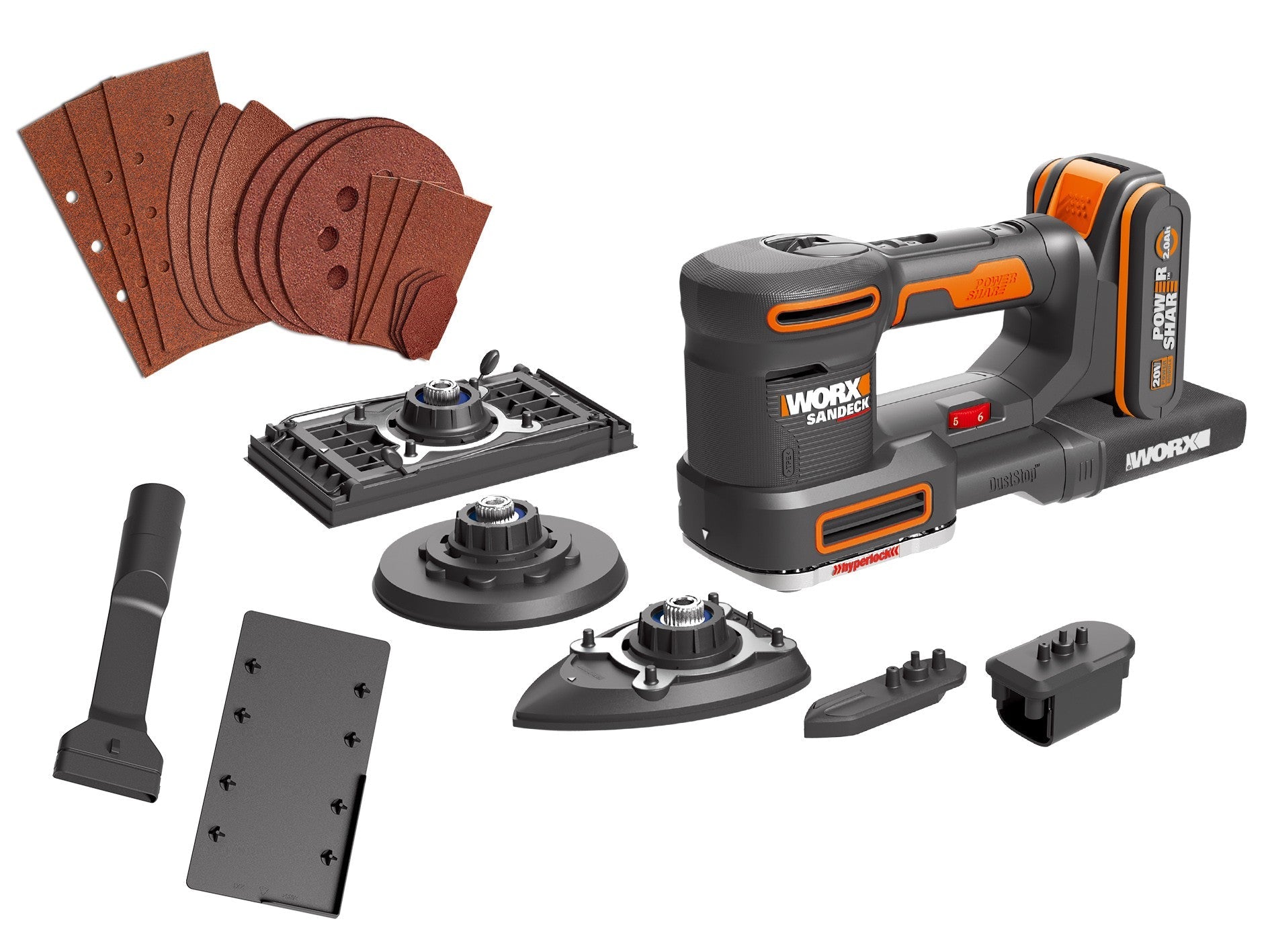 Worx WX820 - Multilijadora 5 en 1 20V 2.0Ah (1 bat) - Ferrotecnia