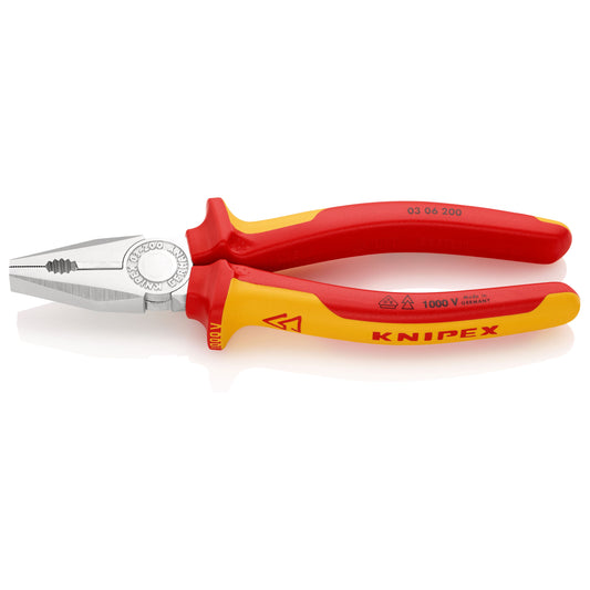 Knipex 03 06 200 - VDE insulated universal pliers 200 mm with two-component handles