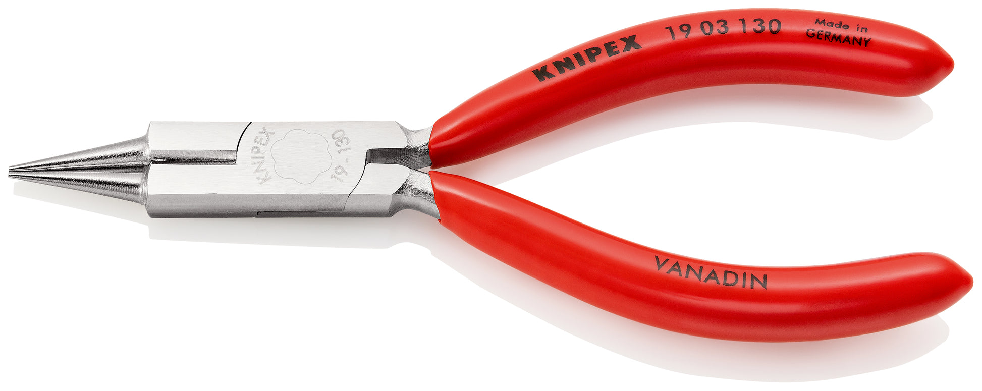 Knipex 19 03 130 - Alicate de boca redonda con filos de corte