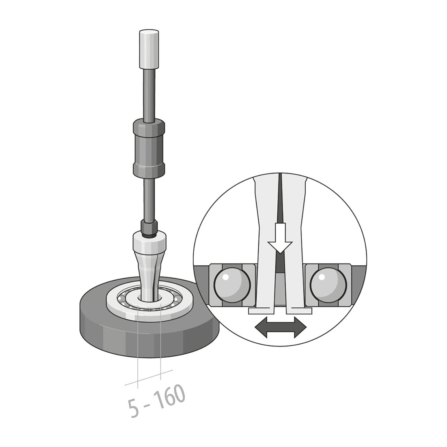 GEDORE 1.35/3 - Inertia hammer 50 cm 3 kg (1958089)