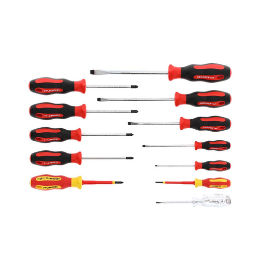 GEDORE red R38002012 - Set of 12 Flat+PH+PZ screwdrivers (3301273)