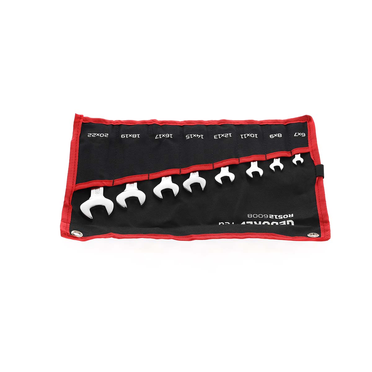 GEDORE red R05126008 – Set of 8 open-end wrenches, short model, 6-22 mm (3301081)