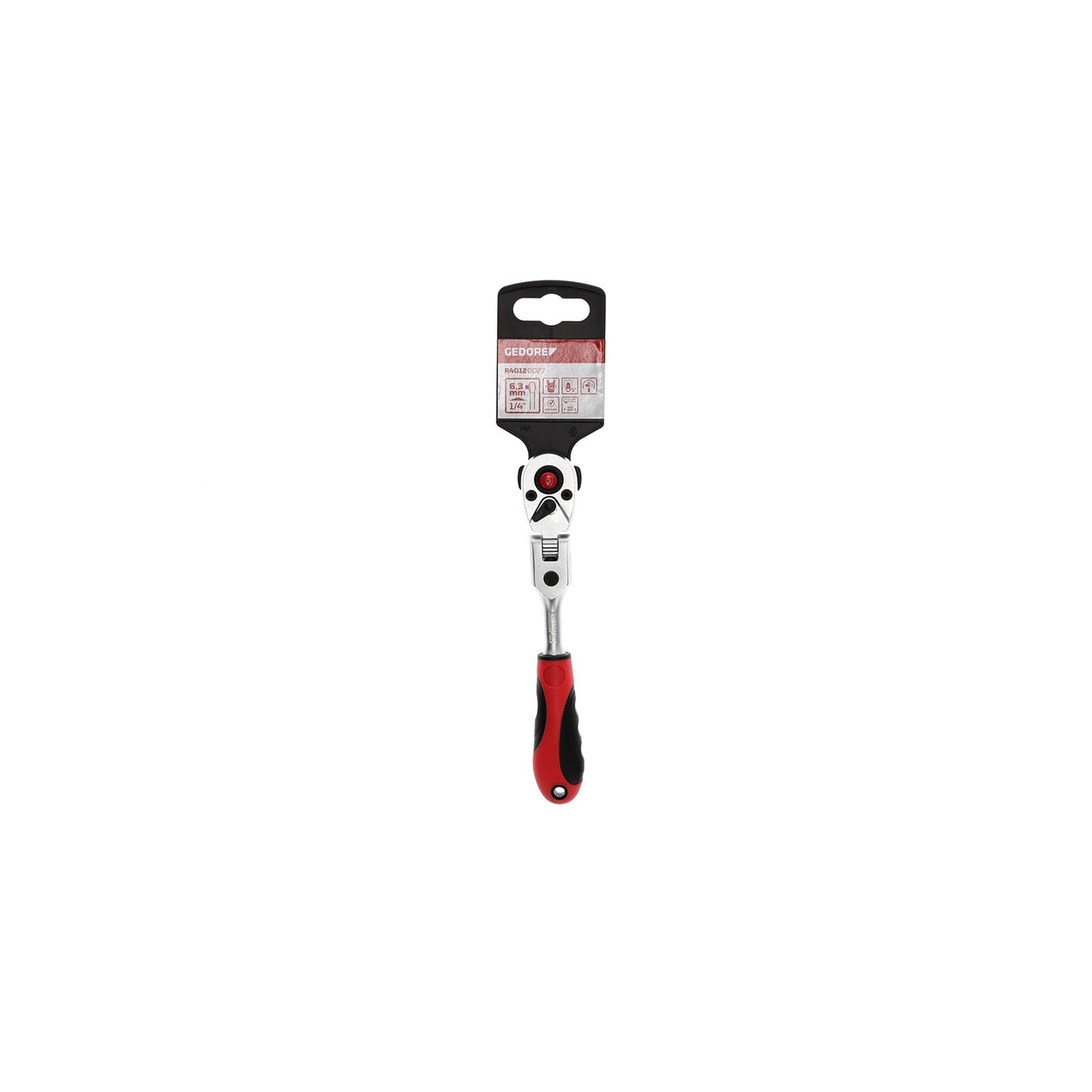 GEDORE red R40120027 - Carraca reversible articulada de 1/4" (3300156)