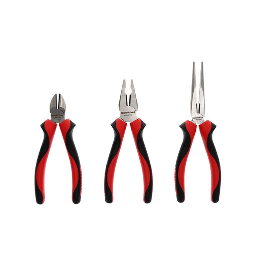 GEDORE red R28002003 - Pliers set, 2-component handle, 3 pieces (3301155)